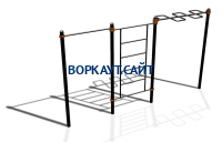 Спортивный комплекс воркаут ВС-129 в Москве Спортивный комплекс воркаут ВС-129 в Москве