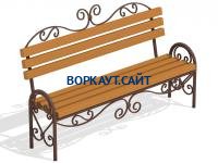 Лавочка кованная МАФ 1606 в Москве