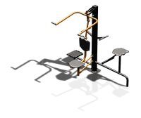 Уличный тренажер "Верхняя тяга Твистер стоя Твистер сидя" УТ336 в Москве