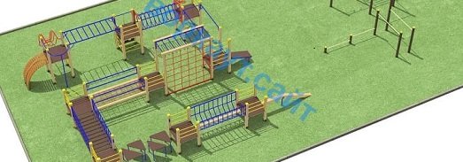 Проект спортплощадки с полосой препятствий в Москве