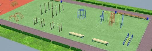 Проект детско-спортивной площадки для школы - детсада в Москве