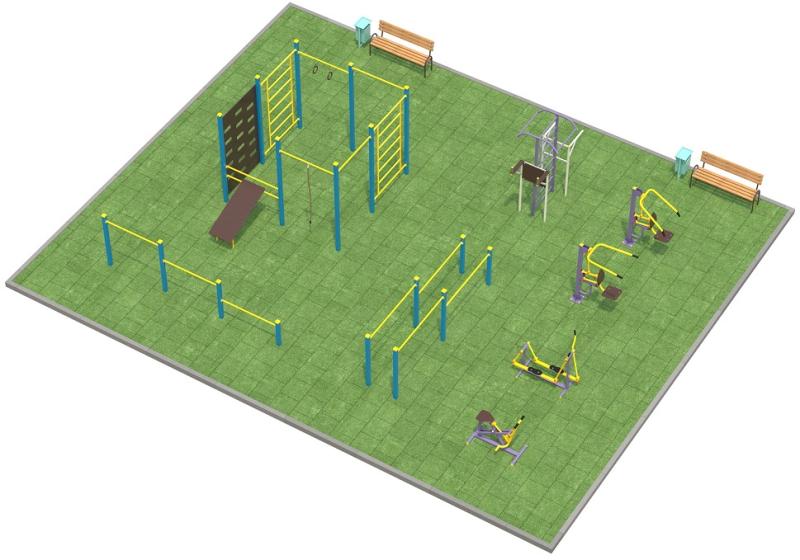 Проект спортплощадки 150 метров в Москве в Москве