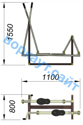 Уличный тренажер "Лыжник" УТ 008 в Москве