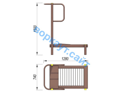 Уличный тренажер Беговая дорожка УТ 009 в Москве