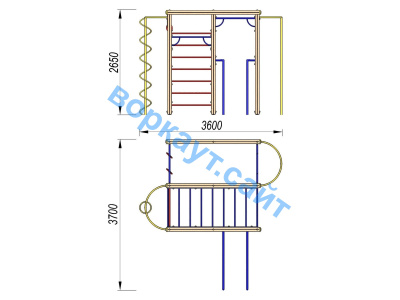 Детский спортивный комплекс Гимнастический ДСК 3107 в Москве
