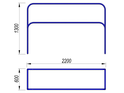Брусья разновысокие МАФ 3531 в Москве