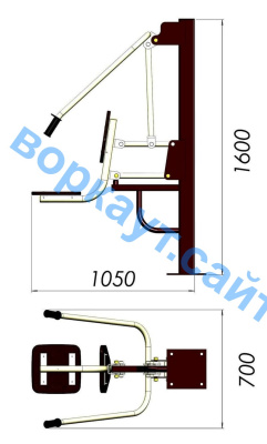 Уличный тренажер "Жим от груди" УТ 002 в Москве Уличный тренажер "Жим от груди" УТ 002 в Москве