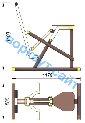 Уличный тренажер "Наездник " УТ 006 в Москве