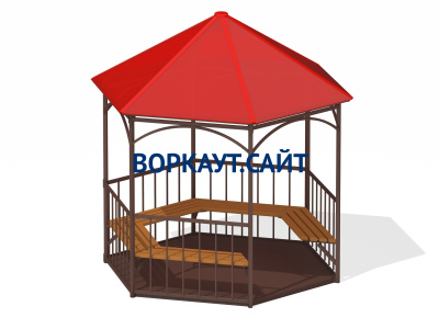 Беседка с лавками и полом МАФ 4122 в Москве