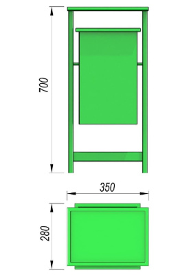 Урна с крышкой МАФ 1631 в Москве