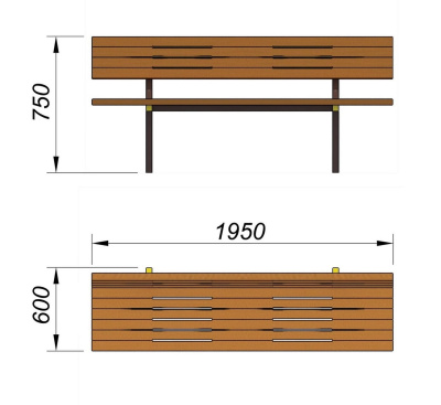 Диван уличный МАФ 1608 в Москве